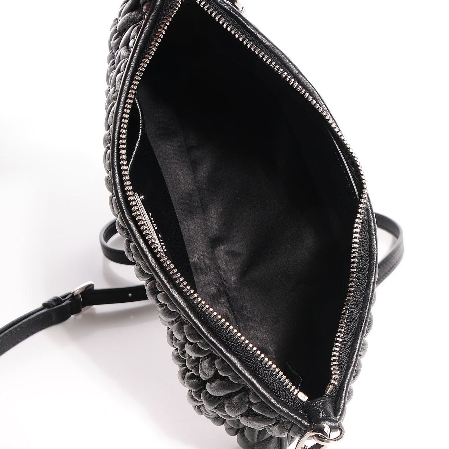 Nappa Matelasse Crystal Shoulder Bag Black