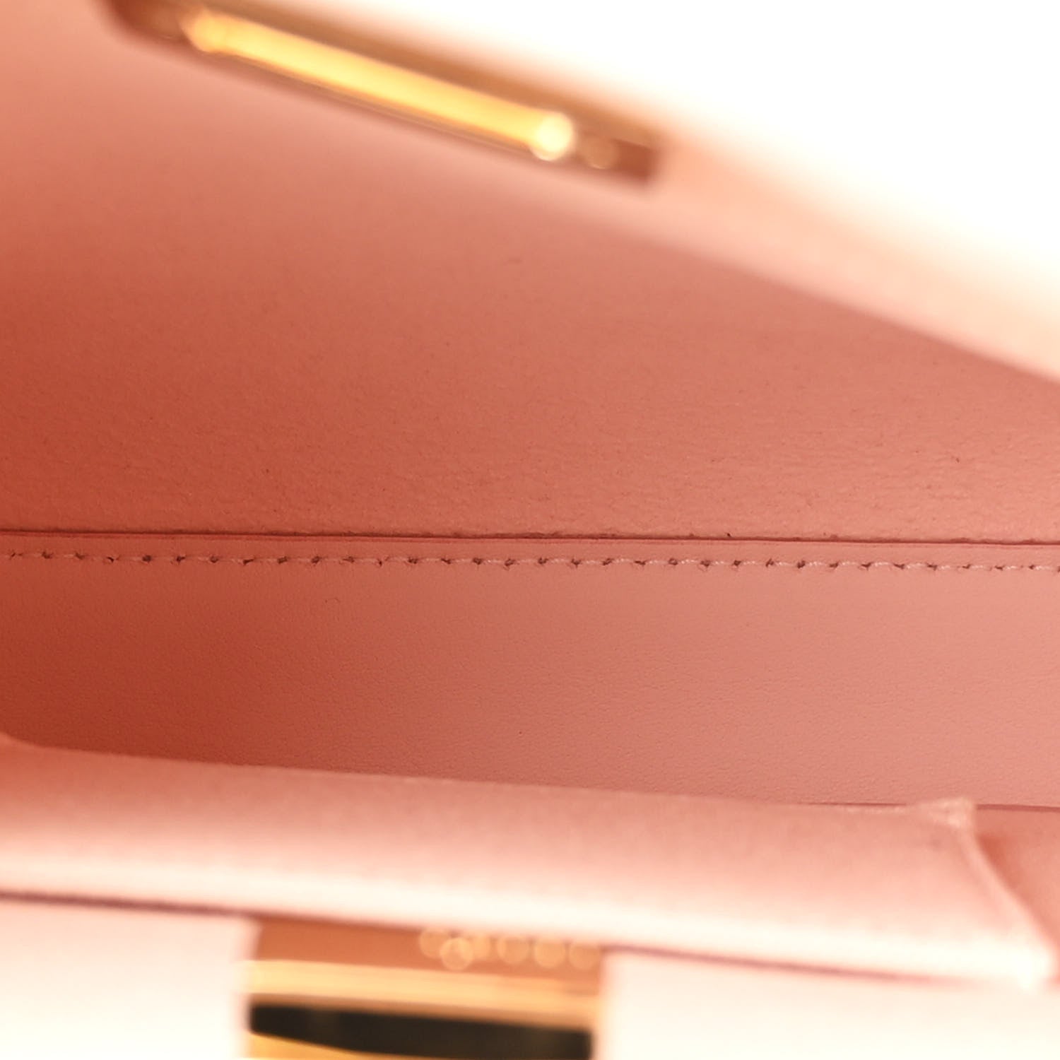 Fendi Vitello Seta Canvas FF Embroidered Mini Peekaboo Iconic Satchel  Rosa Confetto 6 of 11