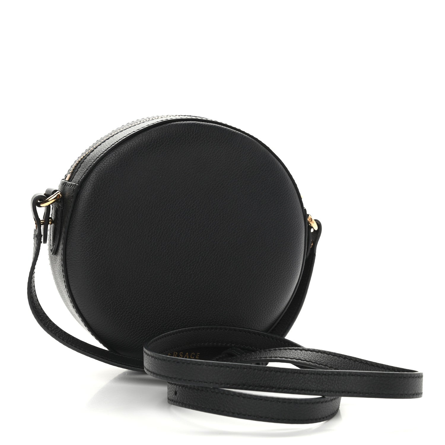Versace Calfskin La Medusa Round Camera Bag Black 3 of 9