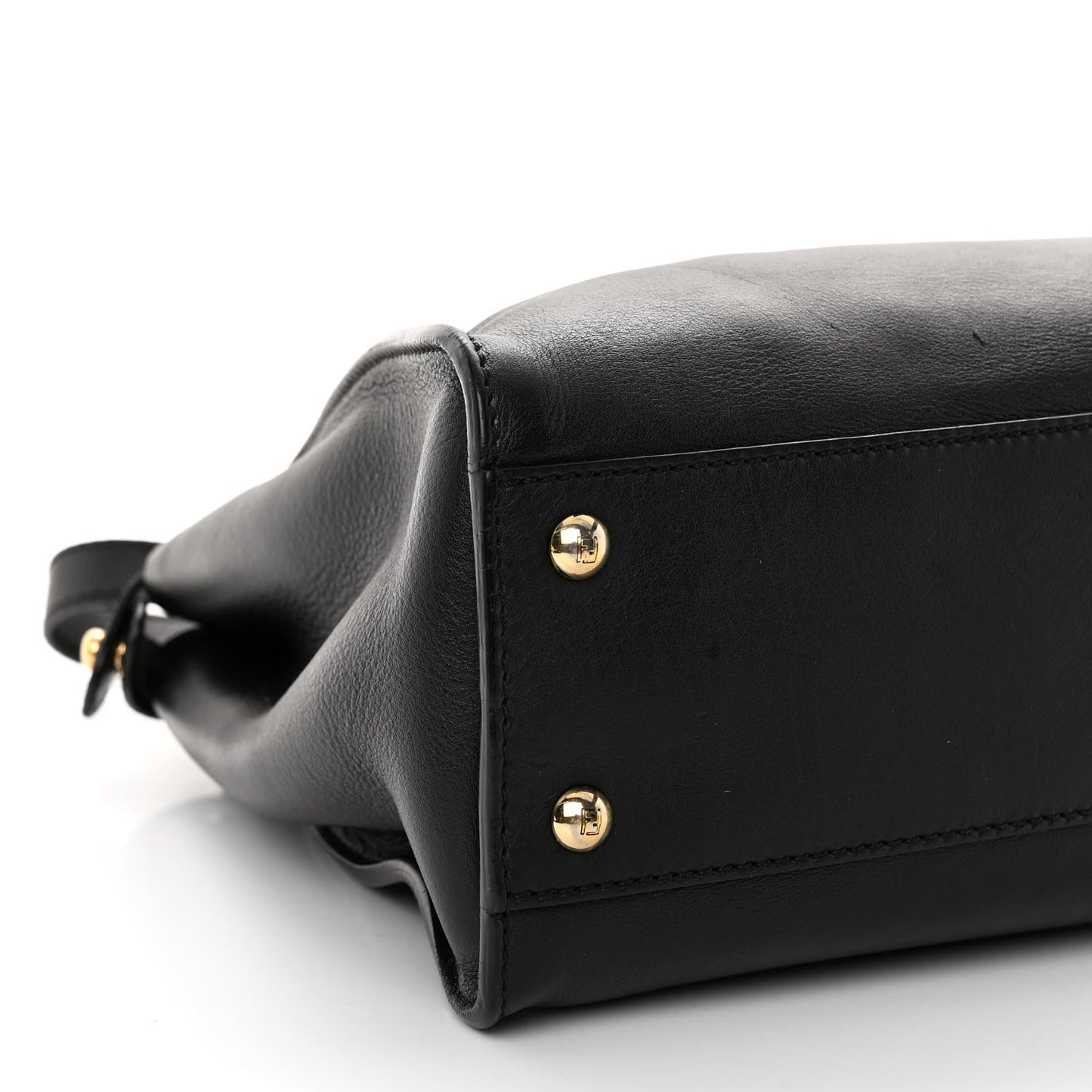 Vitello Seta Shiny Nappa Medium Peekaboo Iconic Satchel Black
