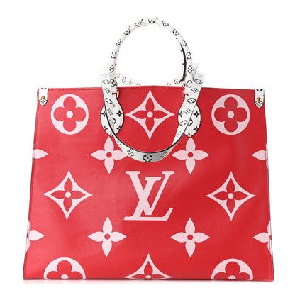 Louis Vuitton Monogram Giant Onthego GM Rouge Rose 1 of 14