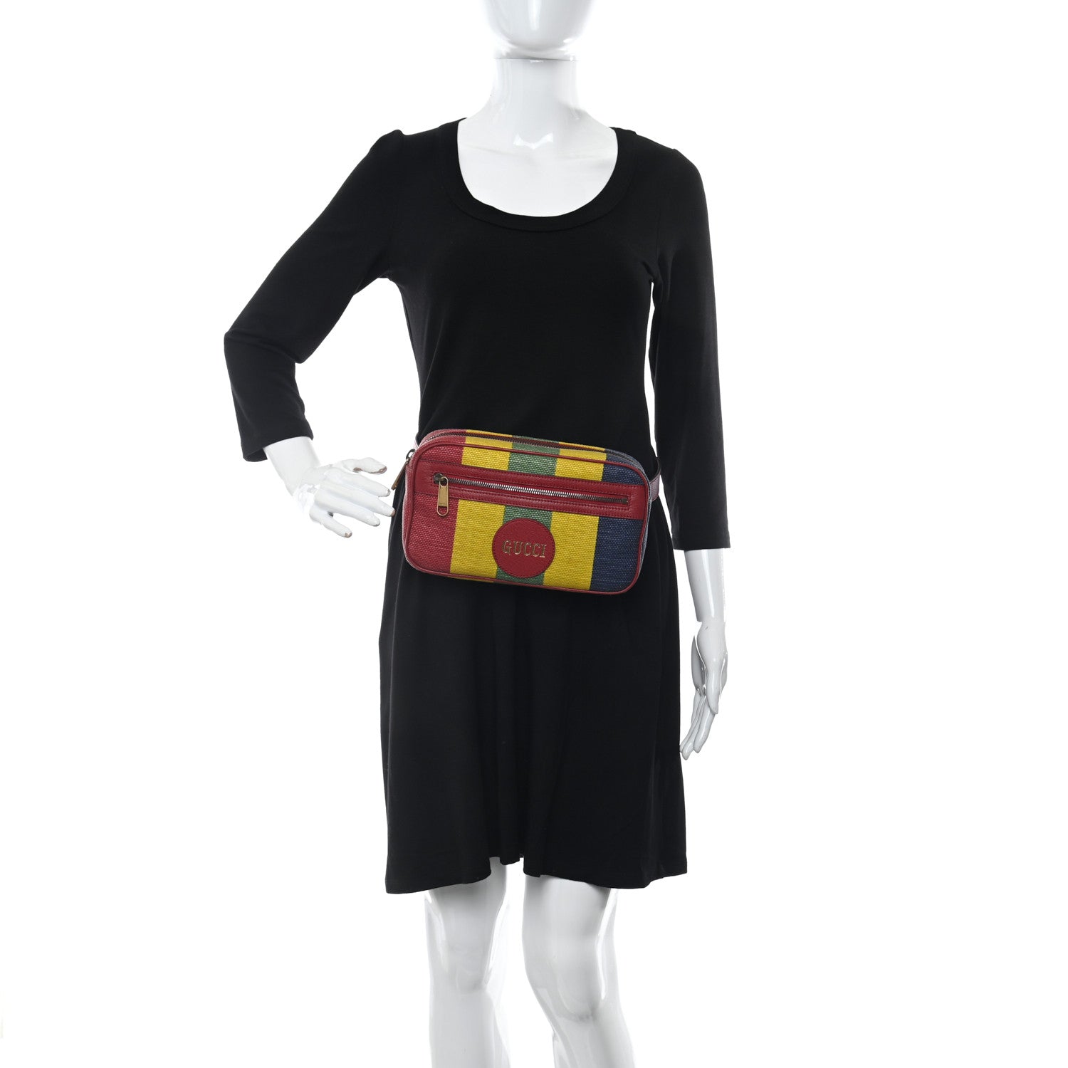 Gucci Canvas Marley Stripe Script Logo Gucci 100 Belt Bag 80 32 Multicolor 2 of 10