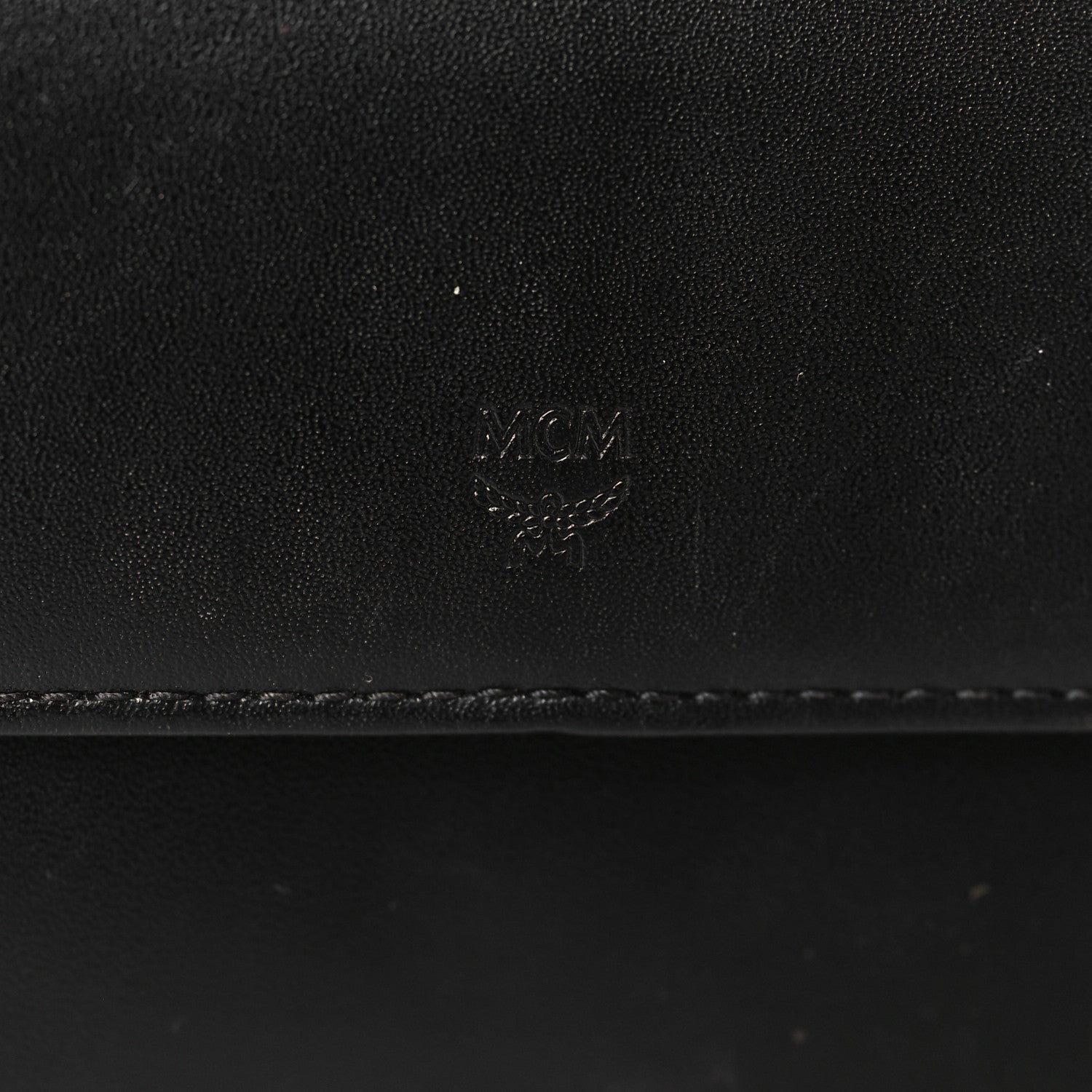 MCM Visetos Chain Wallet Crossbody Black 6 of 14