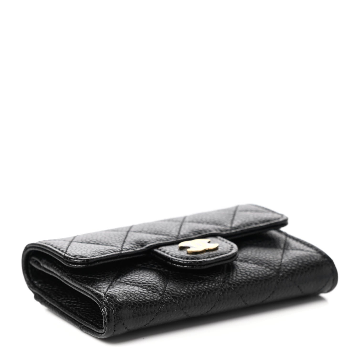 Chanel Caviar Quilted Flap Card Holder Wallet Black 4 of 8