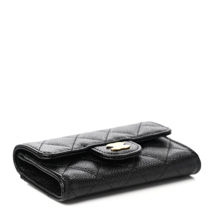 Chanel Caviar Quilted Flap Card Holder Wallet Black 4 of 8