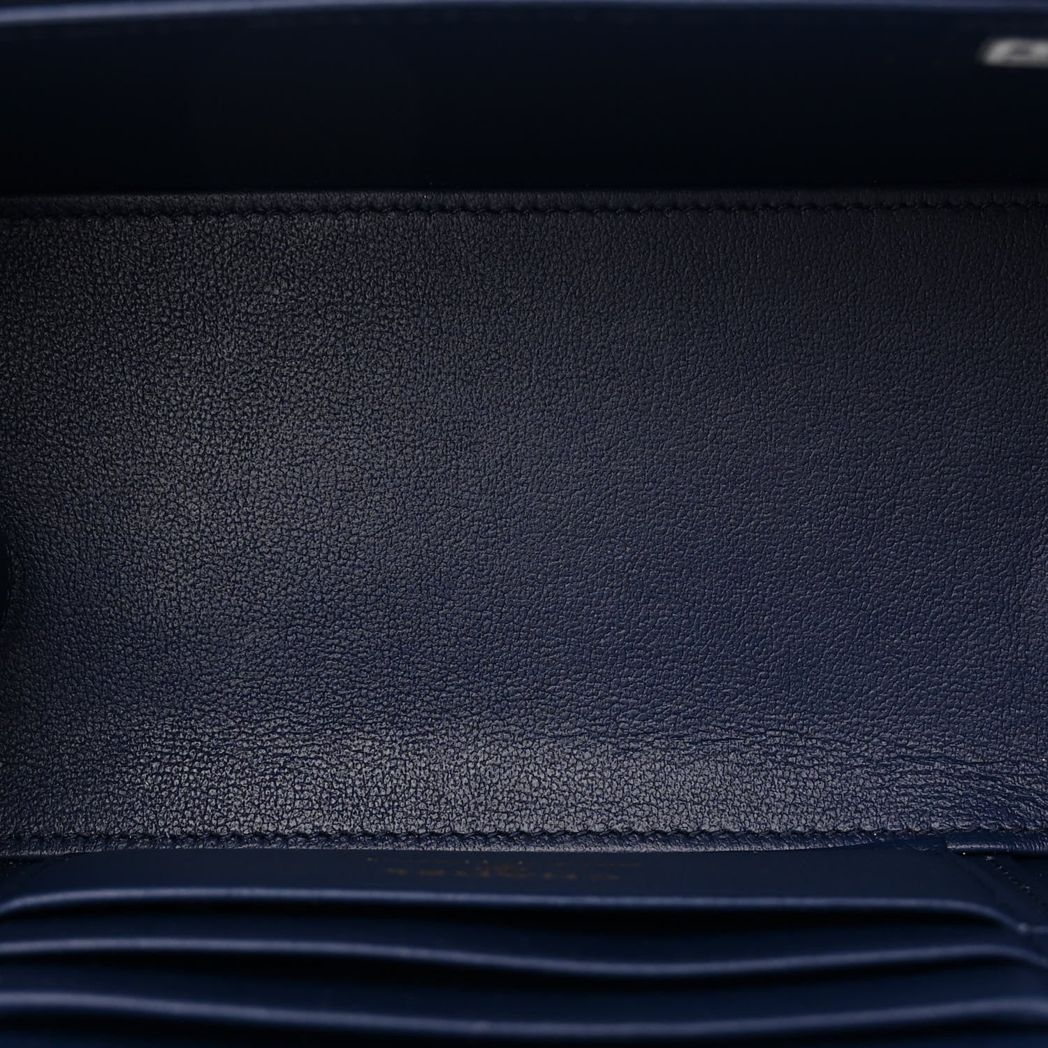 Chanel Lambskin Quilted Small Top Handle Vanity Case With Chain Navy 5 of 12