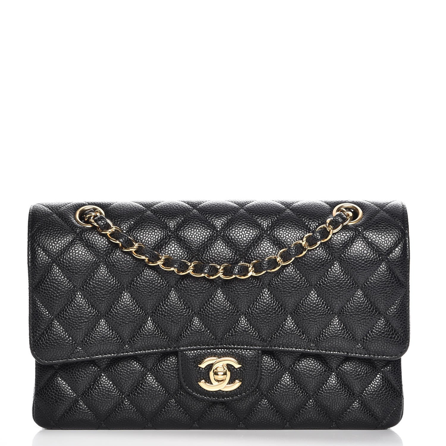 Chanel Caviar Quilted Medium Double Flap Black 1 of 9