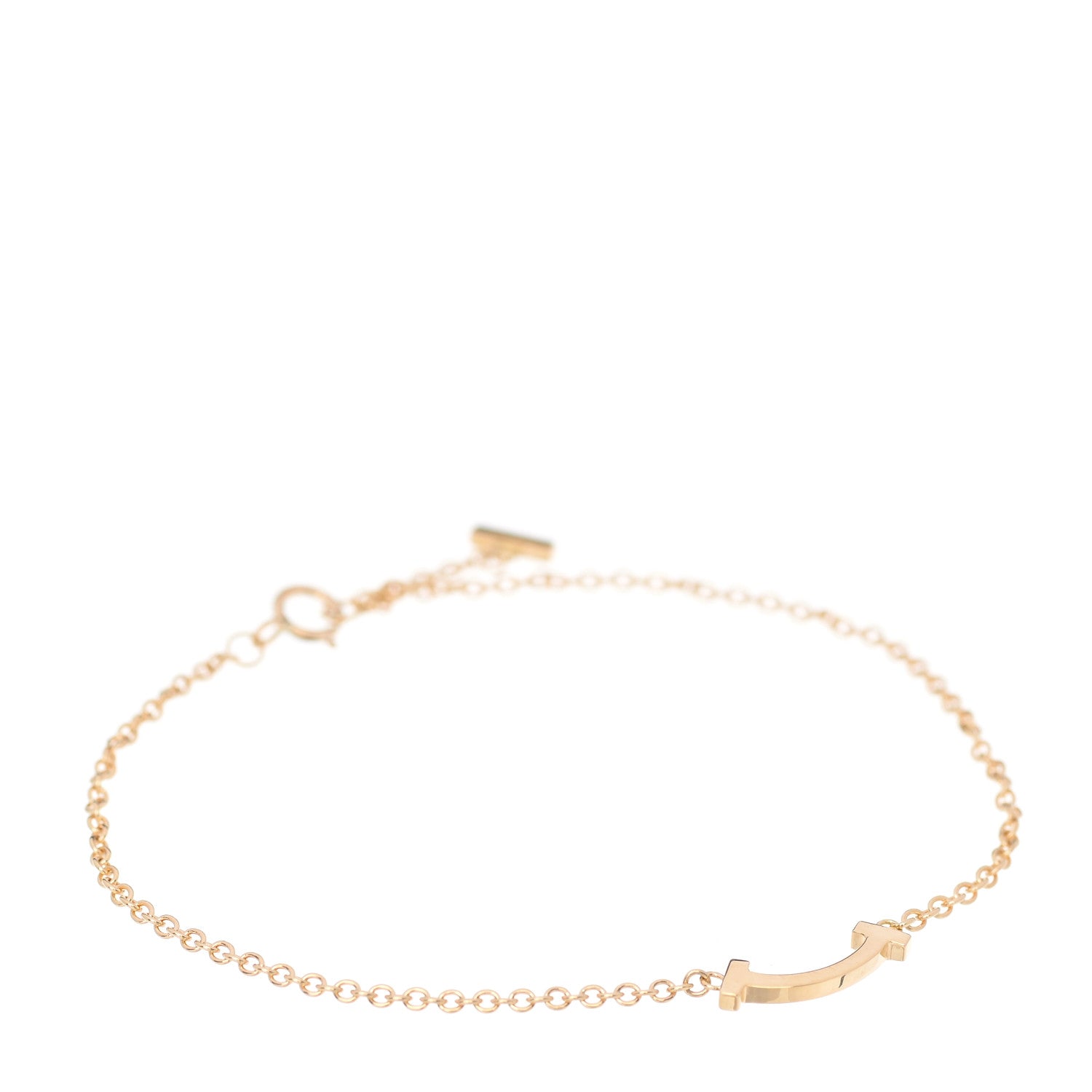 Tiffany 18K Yellow Gold Mini T Smile Bracelet 1 of 5