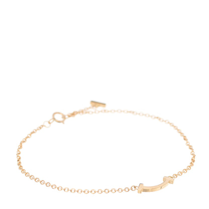 Tiffany 18K Yellow Gold Mini T Smile Bracelet 1 of 5