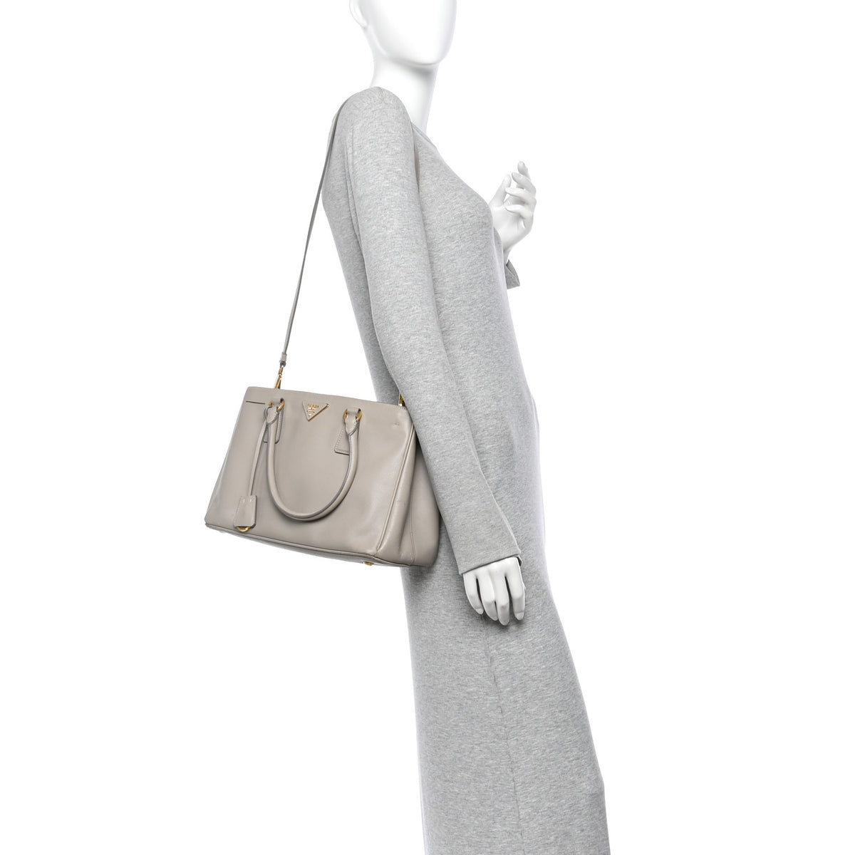 Saffiano Lux Medium Tote Argilla