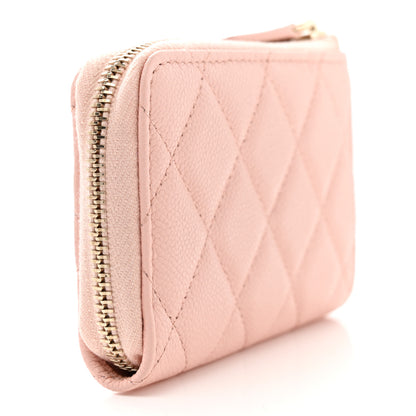 Chanel Caviar Quilted Zipped Key Holder Case Light Pink 3 of 8