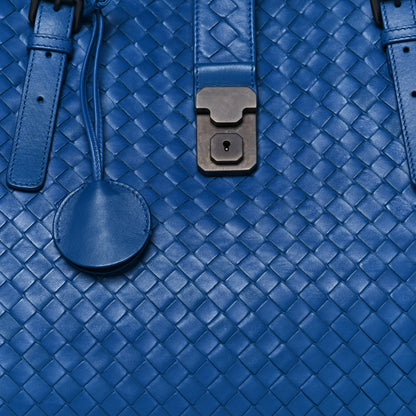 Bottega Veneta Light Calf Intrecciato Medium Roma Signal Blue 4 of 10
