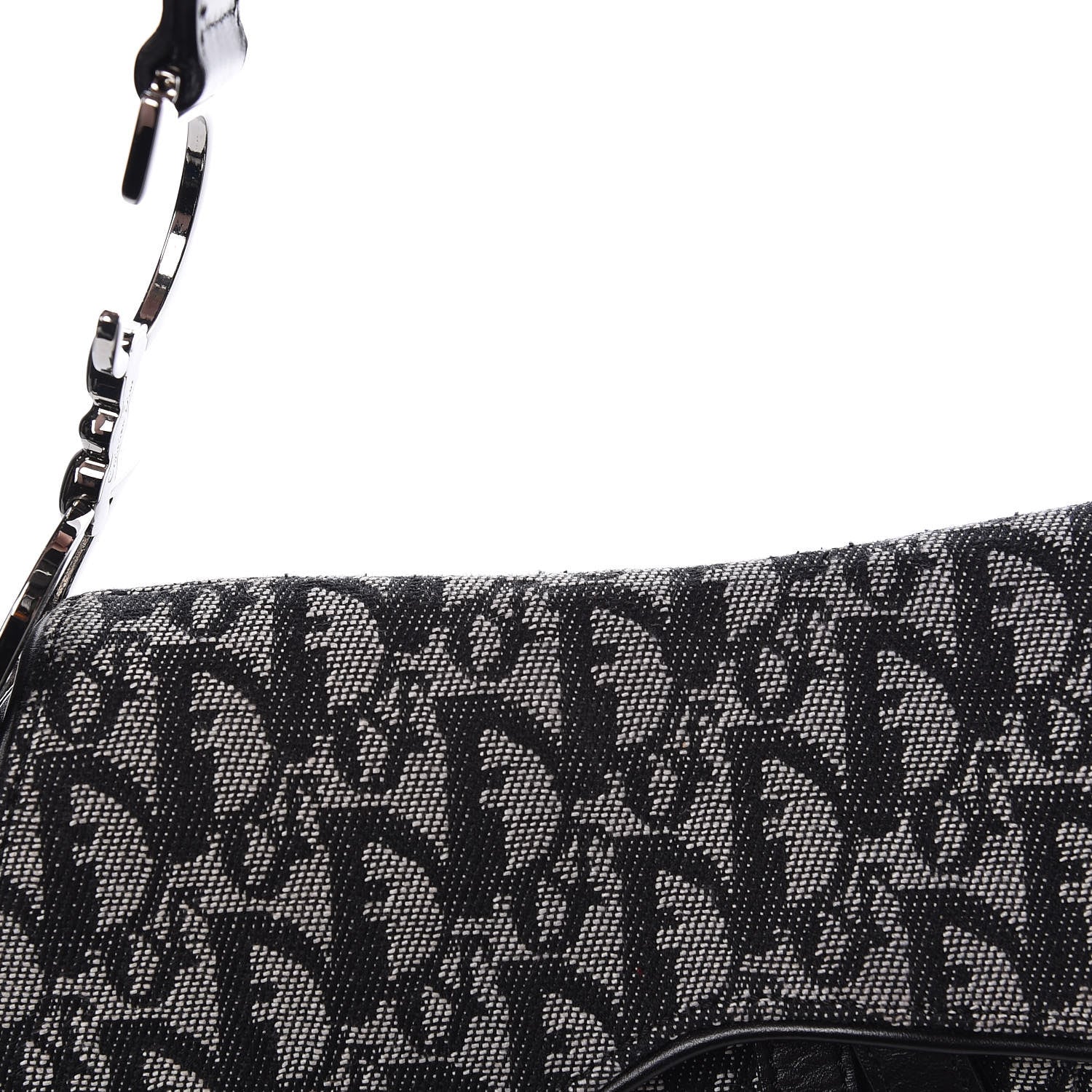 Christian Dior Monogram Saddle Bag Black 12 of 20
