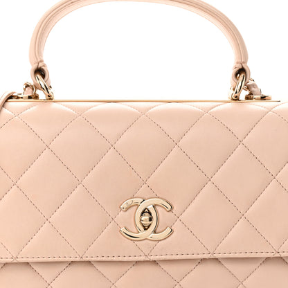 Chanel Lambskin Quilted Medium Trendy CC Flap Dual Handle Bag Light Beige 9 of 15