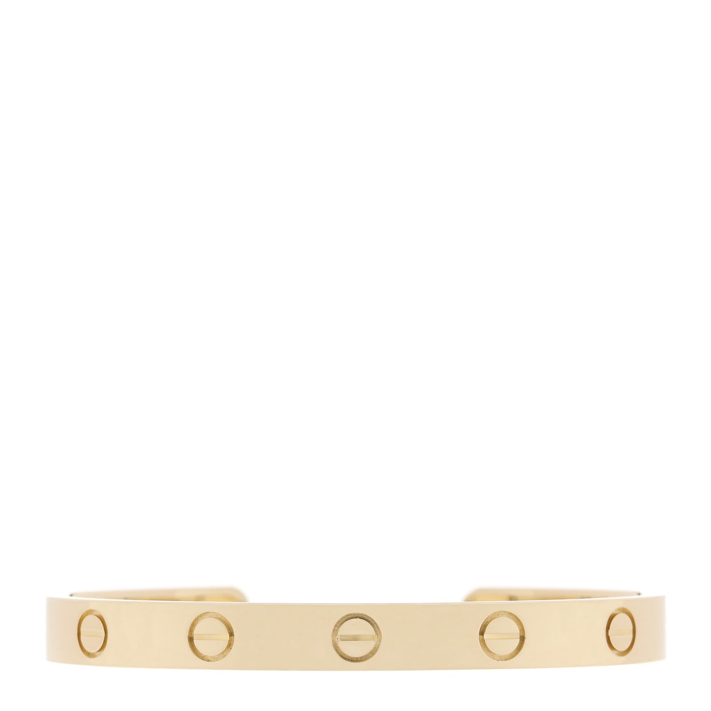 18K Yellow Gold LOVE Cuff Bracelet 16