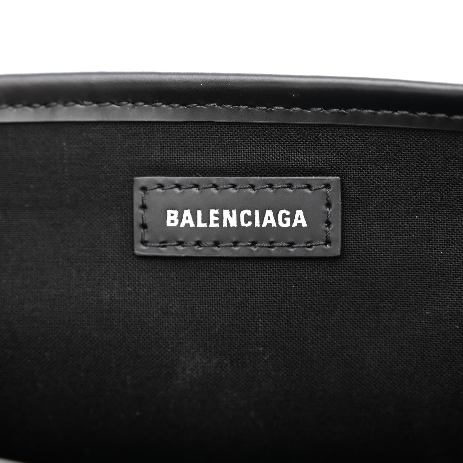 Balenciaga Cotton Canvas Calfskin Navy Cabas XS Black 8 of 12