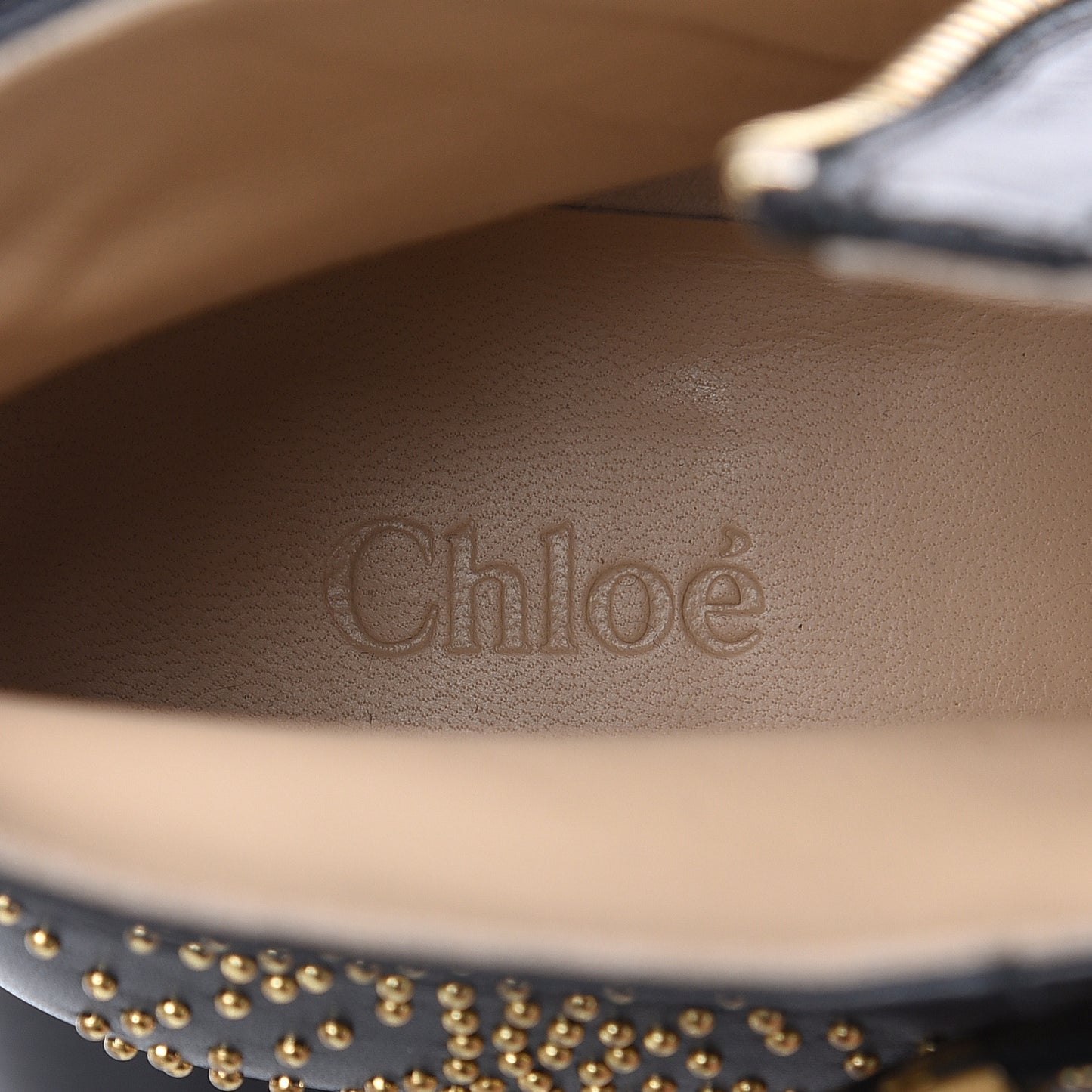 Nappa Sheepskin Studded Susanna Ankle Boots 39.5 Black