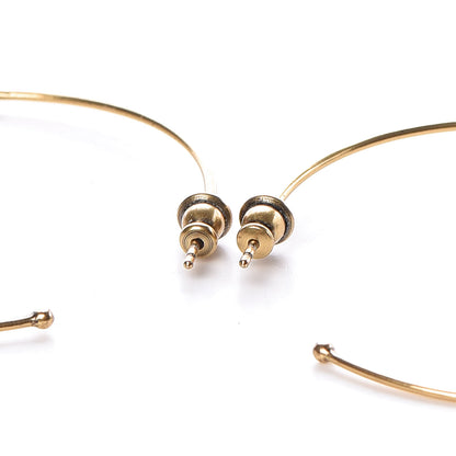 Christian Dior Metal J'Adior Hoop Earrings Aged Gold 4 of 5