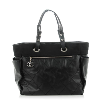 Chanel Coated Canvas Large Paris Biarritz Tote Black 1 of 7