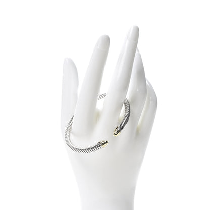 David Yurman Sterling Silver 14K Yellow Gold 5mm Cable Classics Bracelet 2 of 4