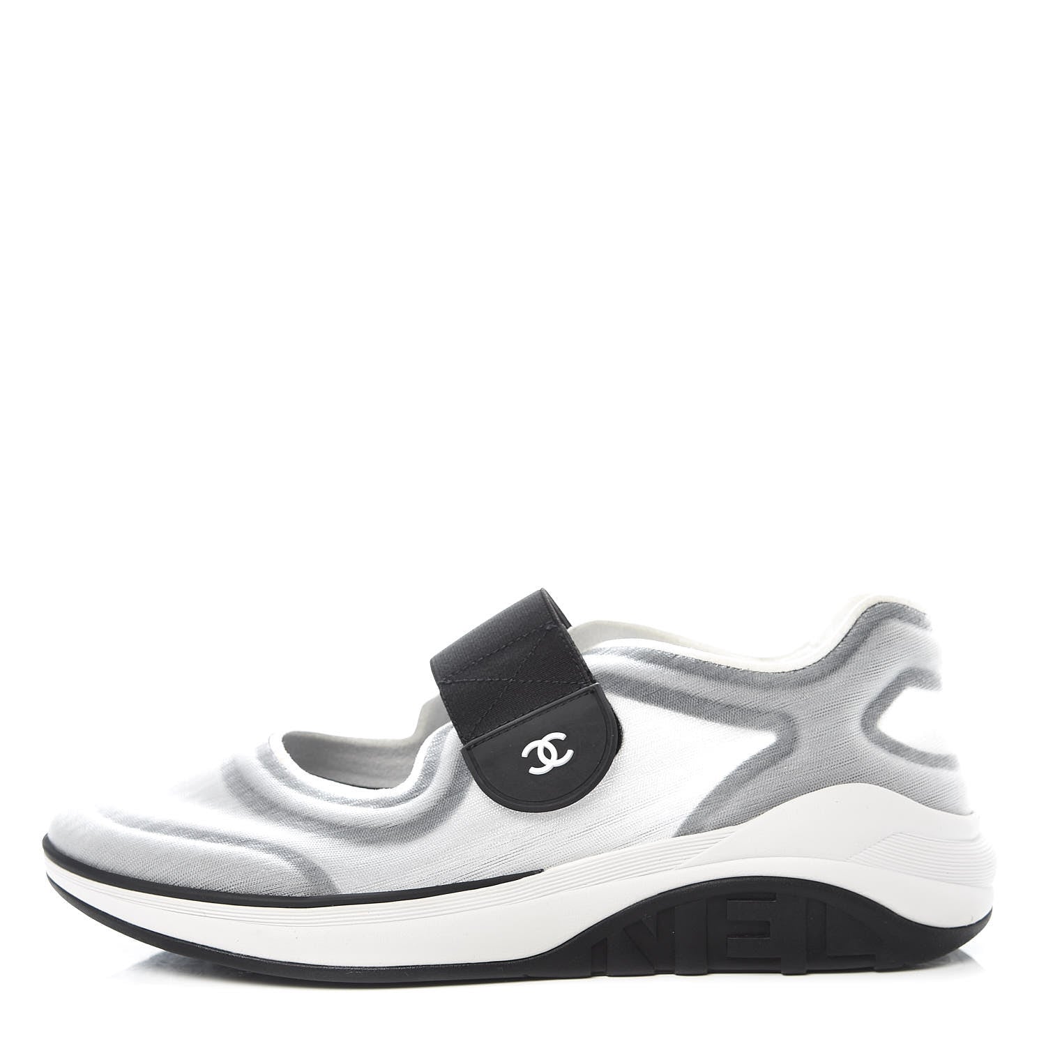Chanel Mesh Lycra CC Sneakers 39.5 Black 1 of 7