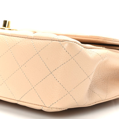 Chanel Caviar Quilted Medium Double Flap Beige 9 of 9