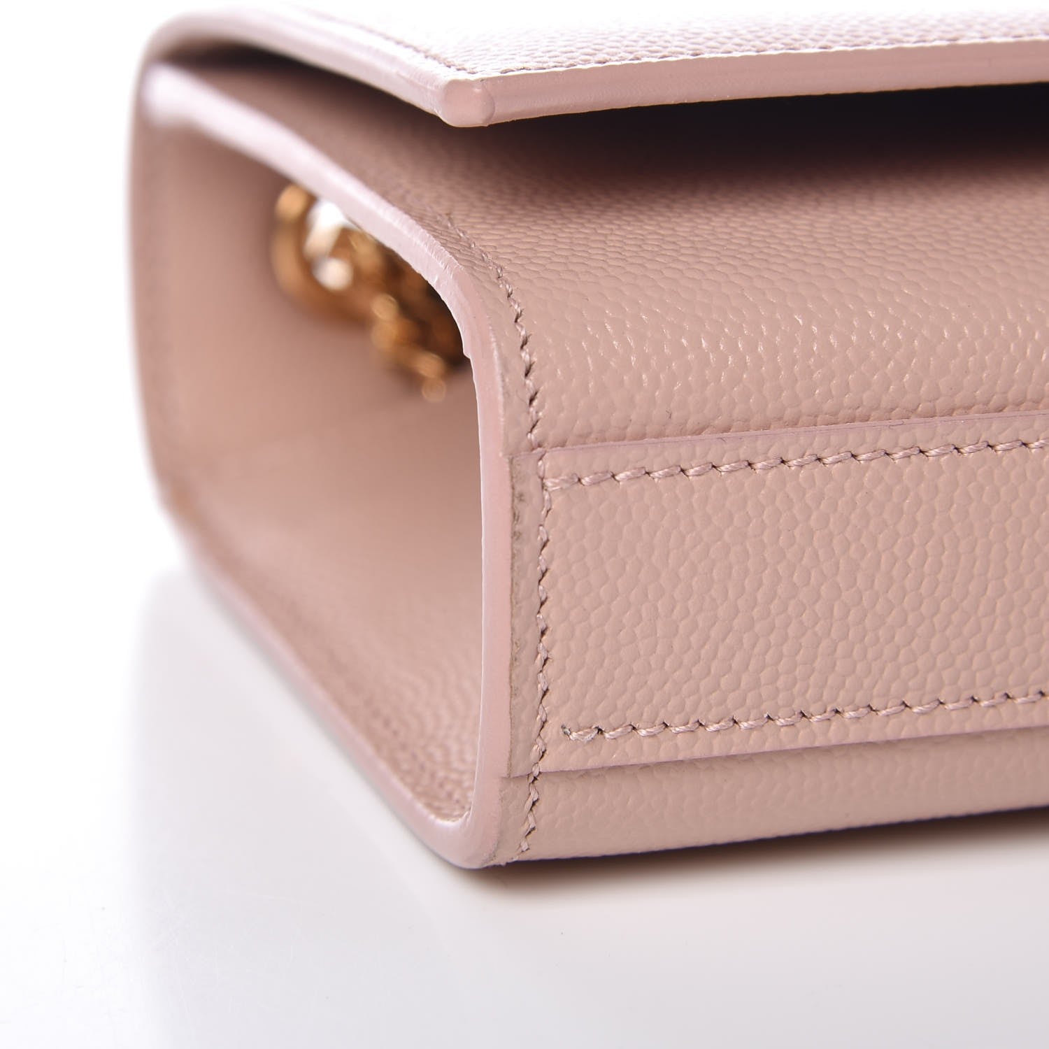 Saint Laurent Grain De Poudre Small Monogram Kate Satchel Pale Blush 11 of 15