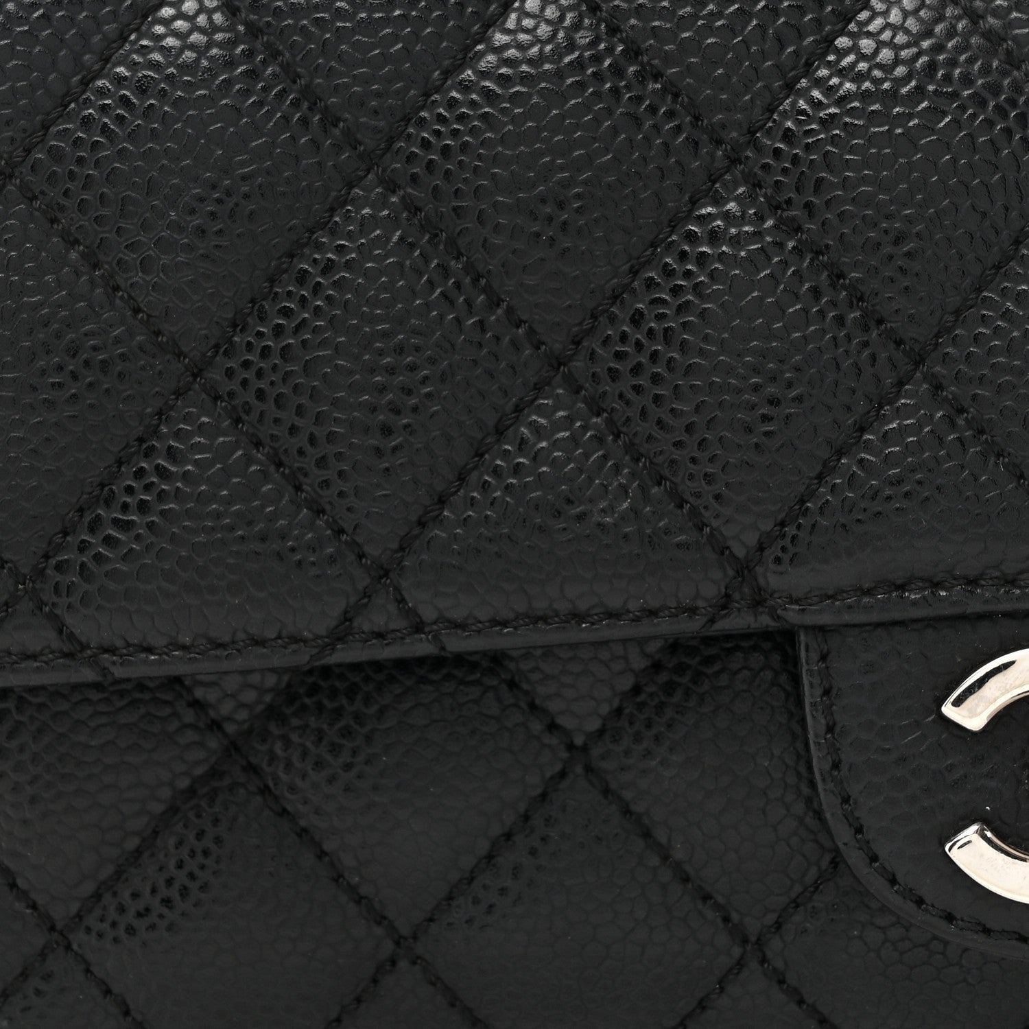 Chanel Caviar Quilted East West Flap Black 8 of 12