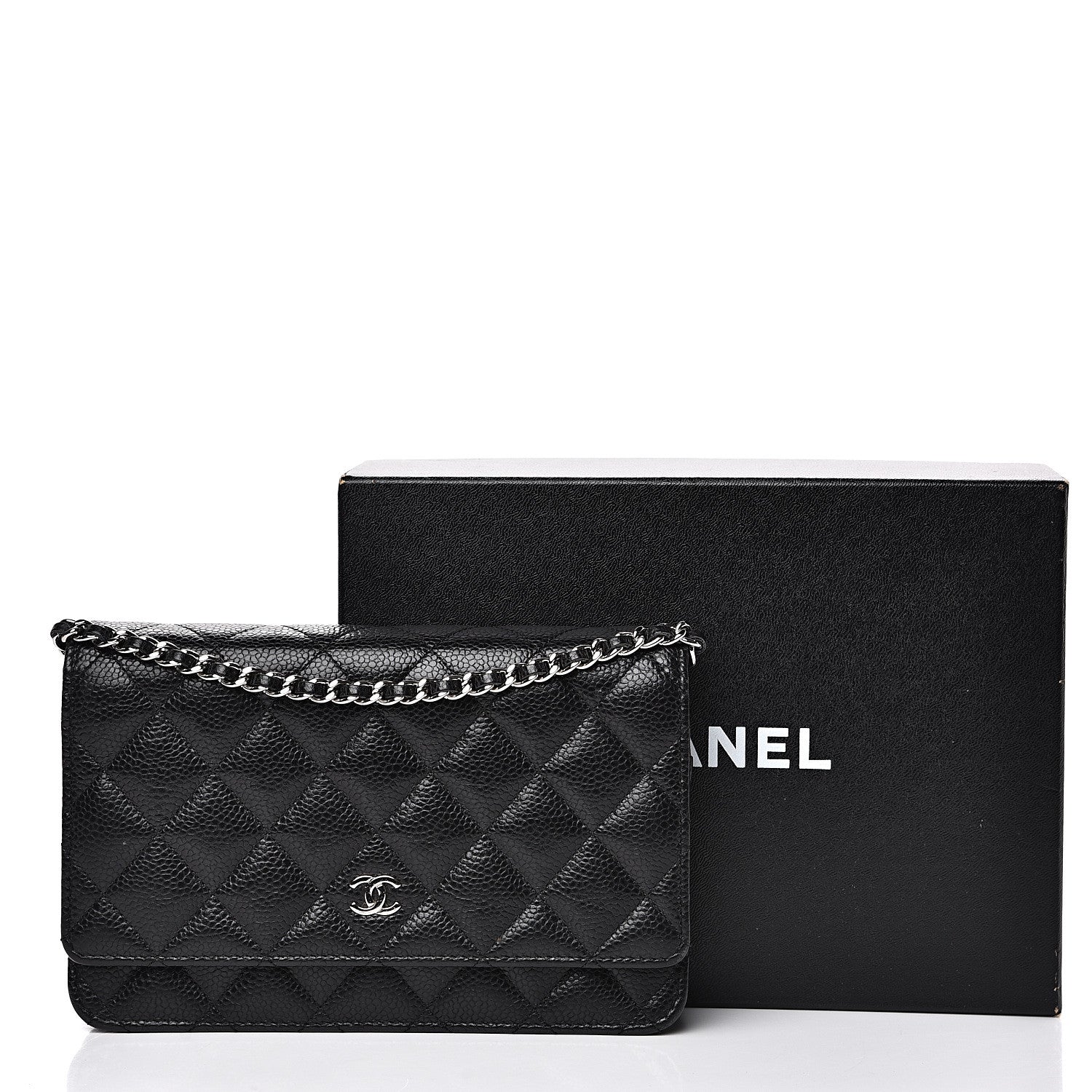 Chanel Caviar Quilted Wallet On Chain WOC Black 11 of 11