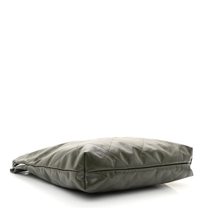 Chanel Shiny Calfskin Quilted Chanel 22 Khaki 12 of 13