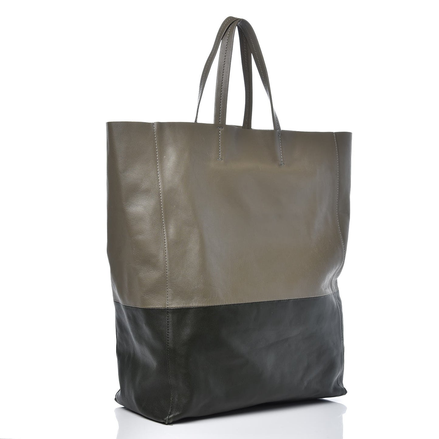 Grainy Calfskin House Check Medium Banner Tote Black