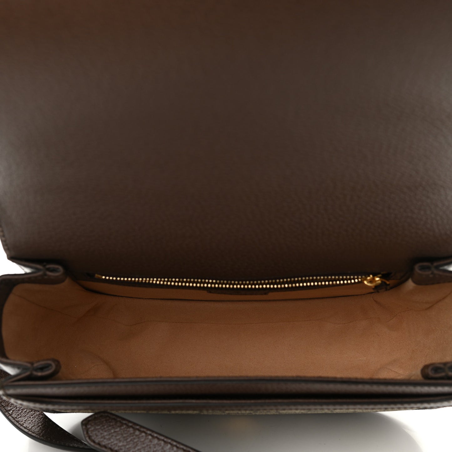 GG Supreme Monogram Web Small Ophidia Flap Messenger Bag Brown