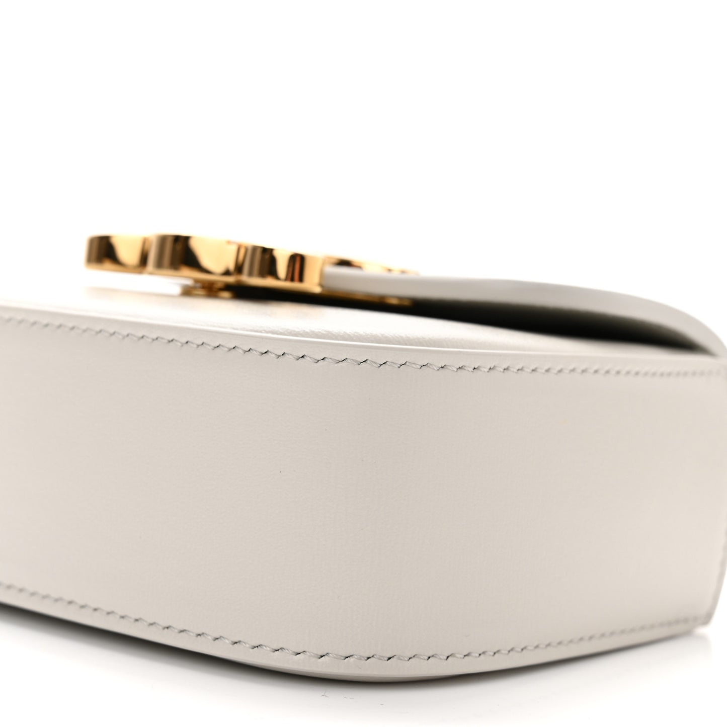 Shiny Calfskin Mini Triomphe Chalk