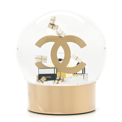 Chanel Glass CC Shopping Bag Snow Globe Gold 4 of 5