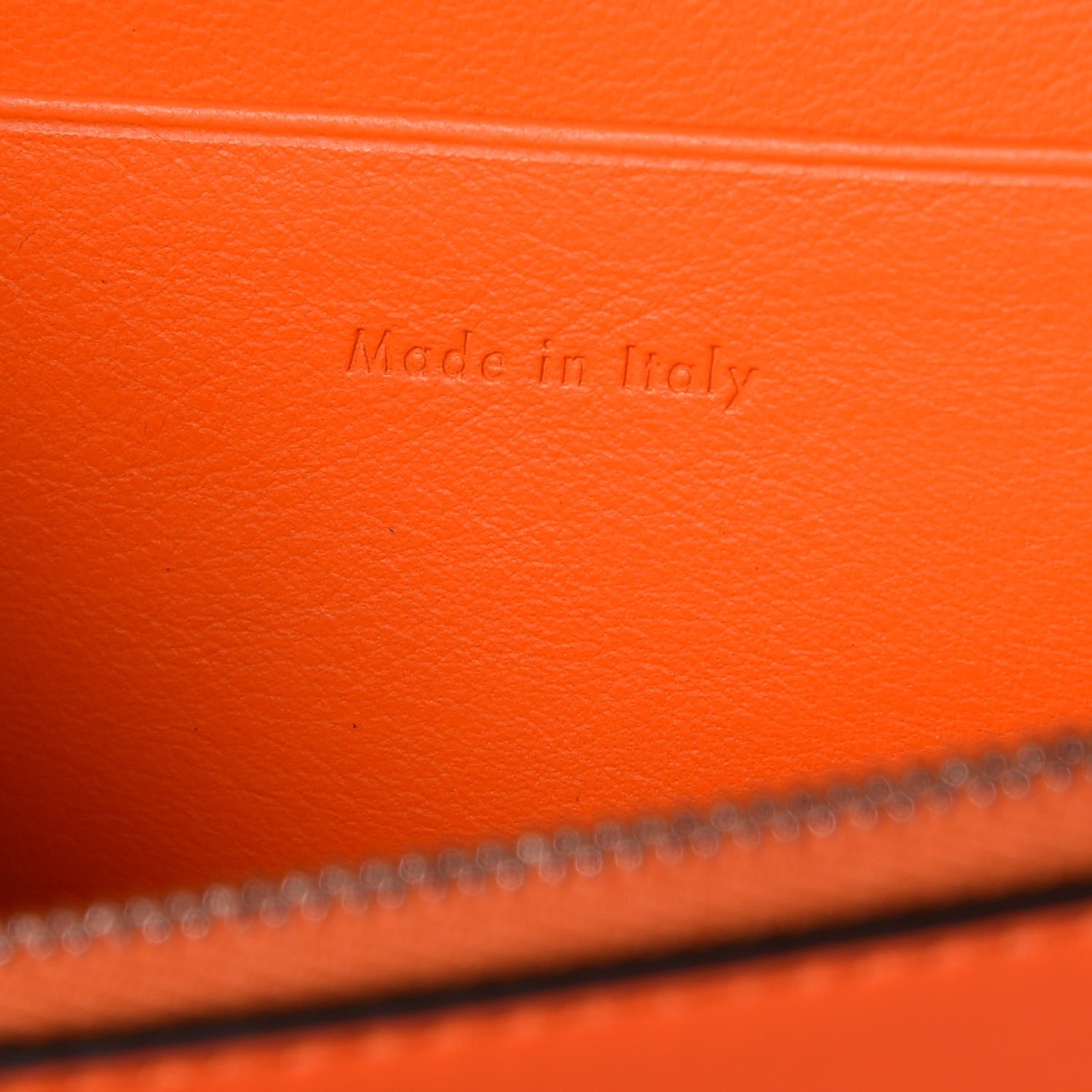 Celine Smooth Lambskin Frame Evening Chain Clutch Steel Orange Flamingo 5 of 7