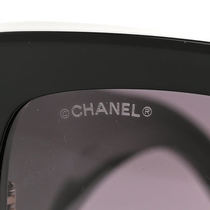 Chanel Acetate Rectangle Sunglasses 5435-A Black 7 of 9