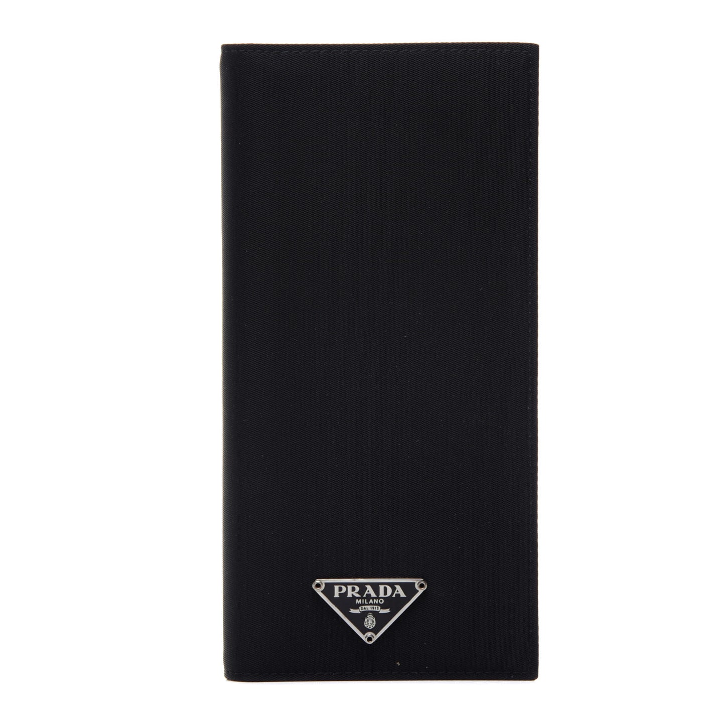 Canvas Saffiano Metal Checkbook Cover Black