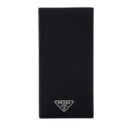 Prada Canvas Saffiano Metal Checkbook Cover Black 1 of 9