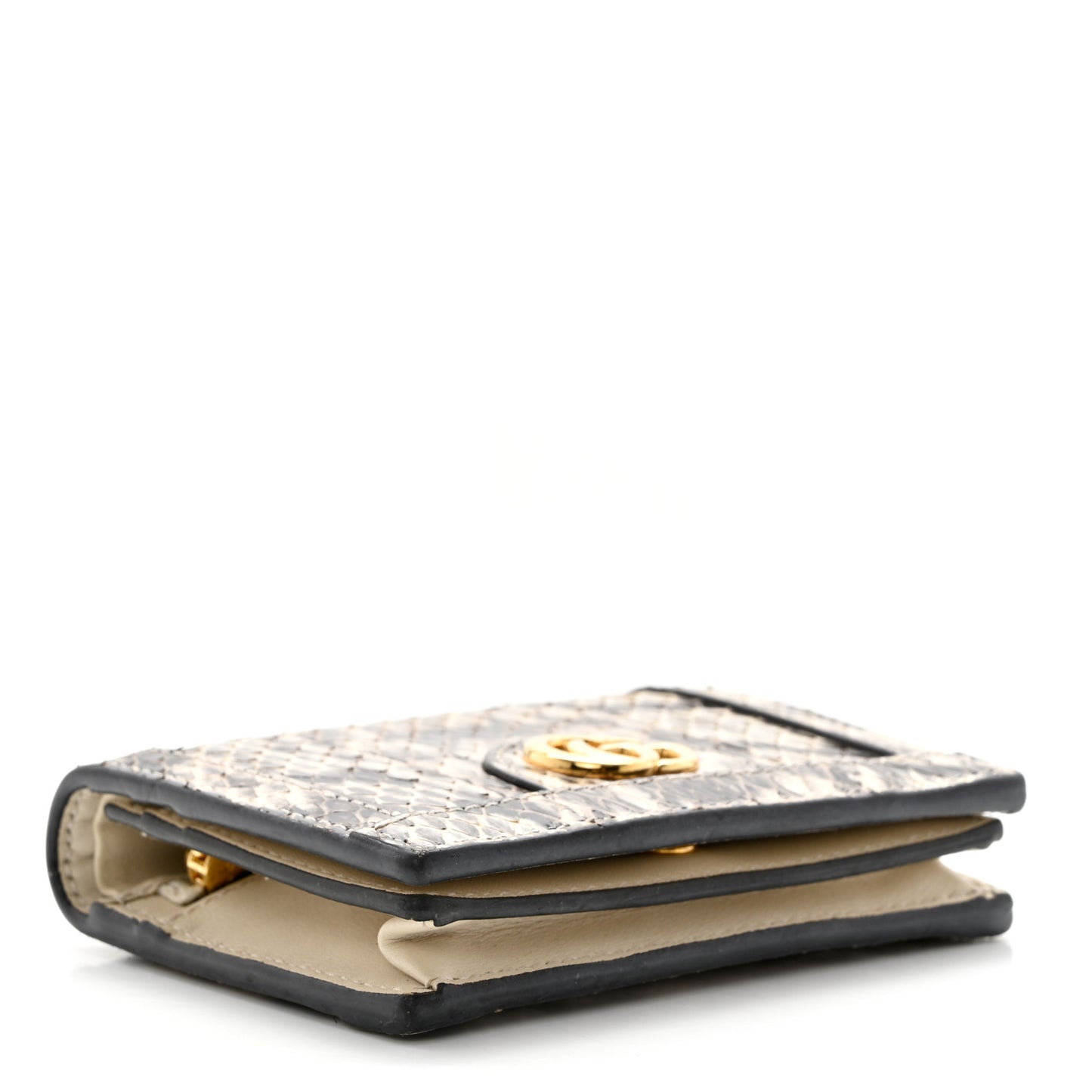 Snakeskin Ophidia Card Case Wallet Roccia