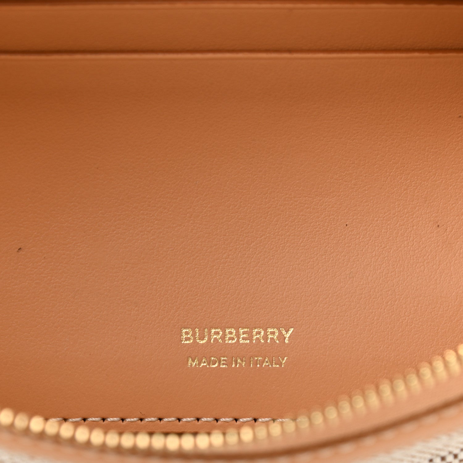 Burberry Canvas Smooth Calfskin Olympia Shoulder Bag Natural Tan 6 of 12