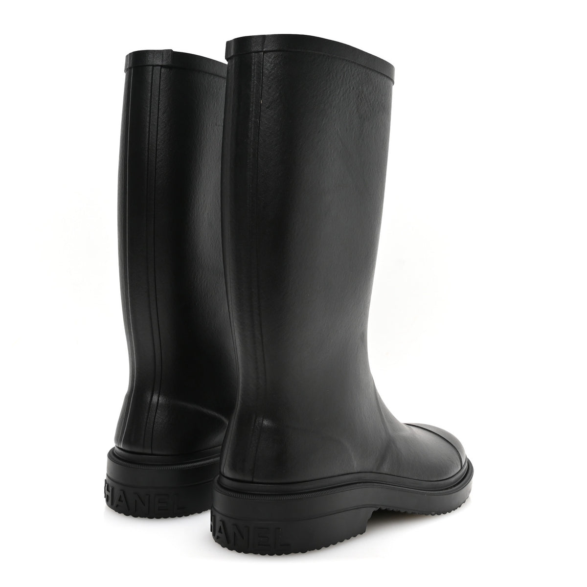 Chanel Caoutchouk CC High Boots 39 Black 5 of 9