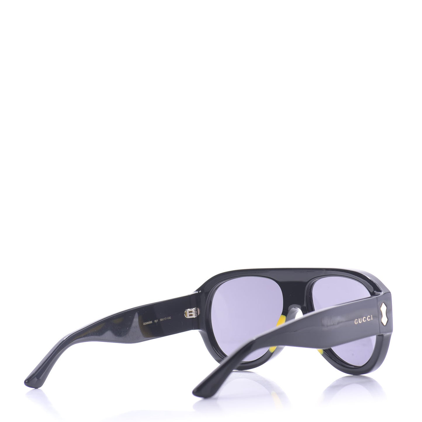 Acetate Aviator Sunglasses GG0668S Black