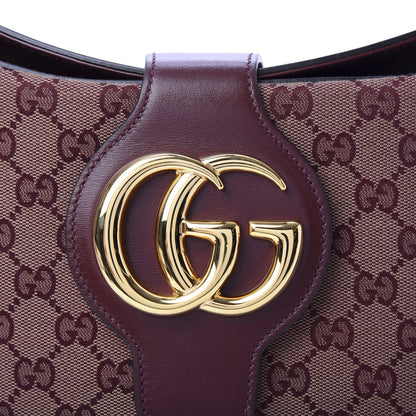 Gucci GG Monogram Calfskin Medium Arli Shoulder Bag Sahara Rubino Chardonnay 12 of 12