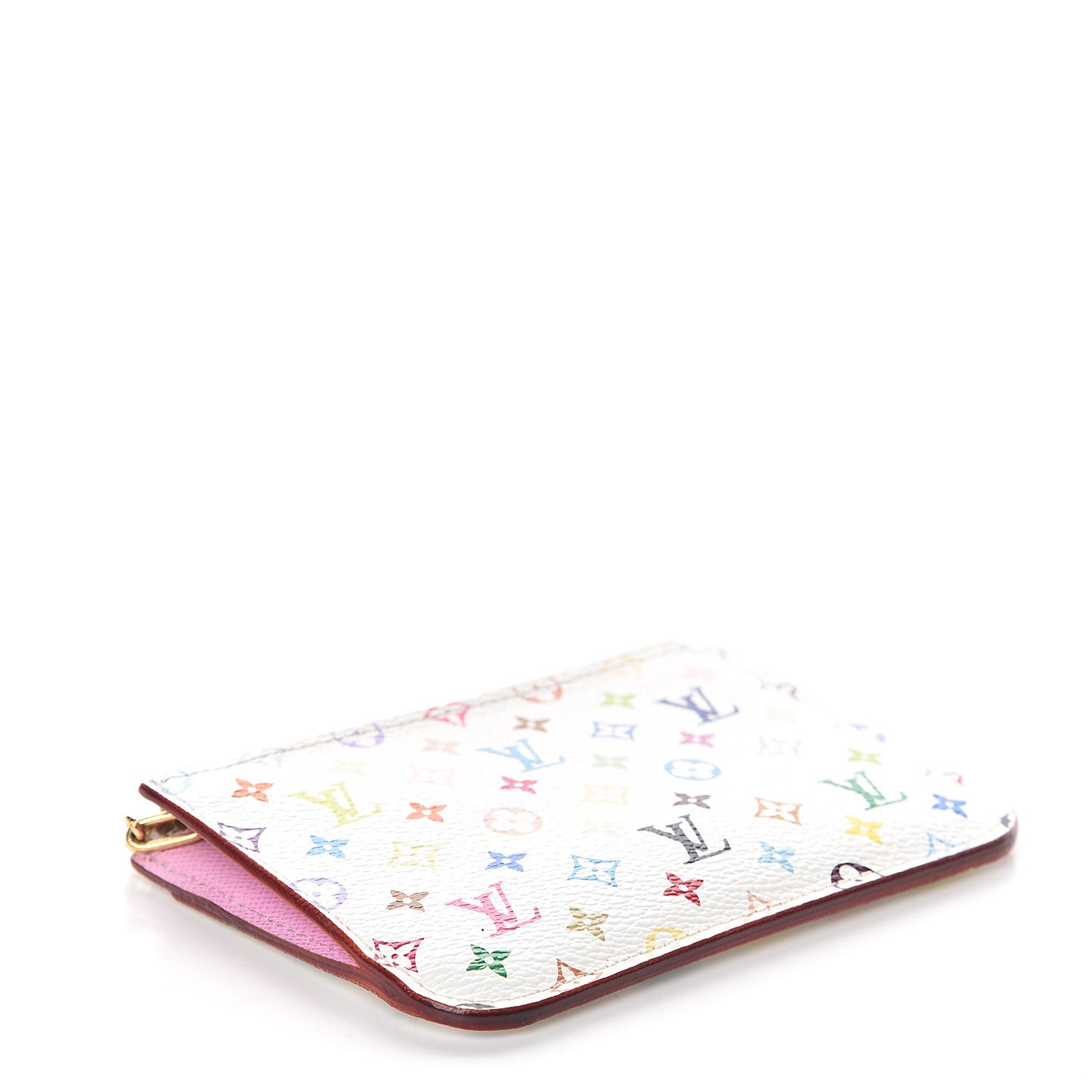 Monogram Multicolor Key Pouch White Litchi