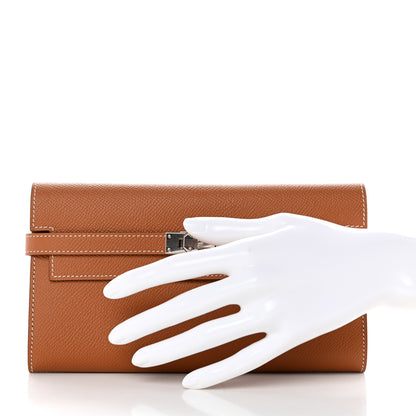 Hermes Epsom Kelly Longue Wallet Gold 2 of 10
