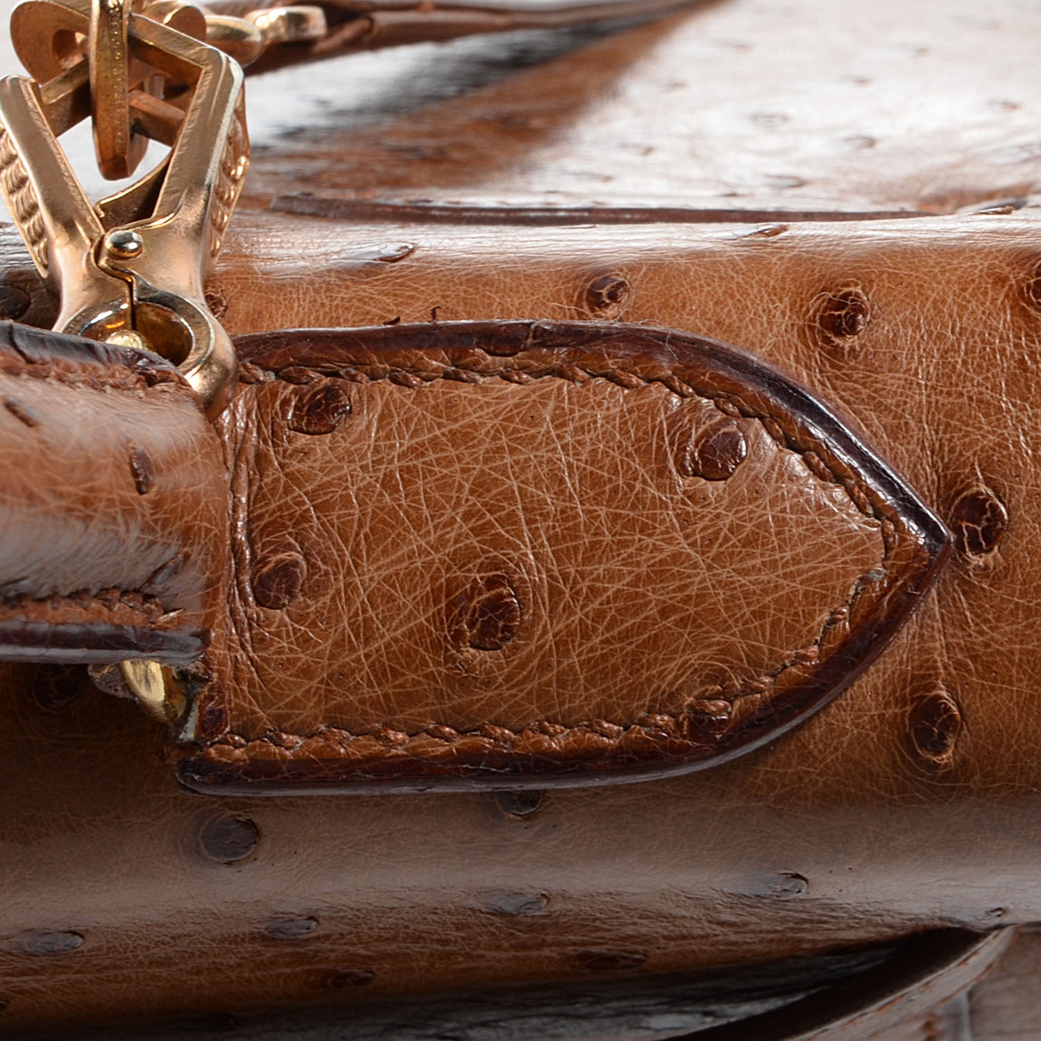 Hermes Ostrich Kelly Sellier 32 Gold 11 of 24