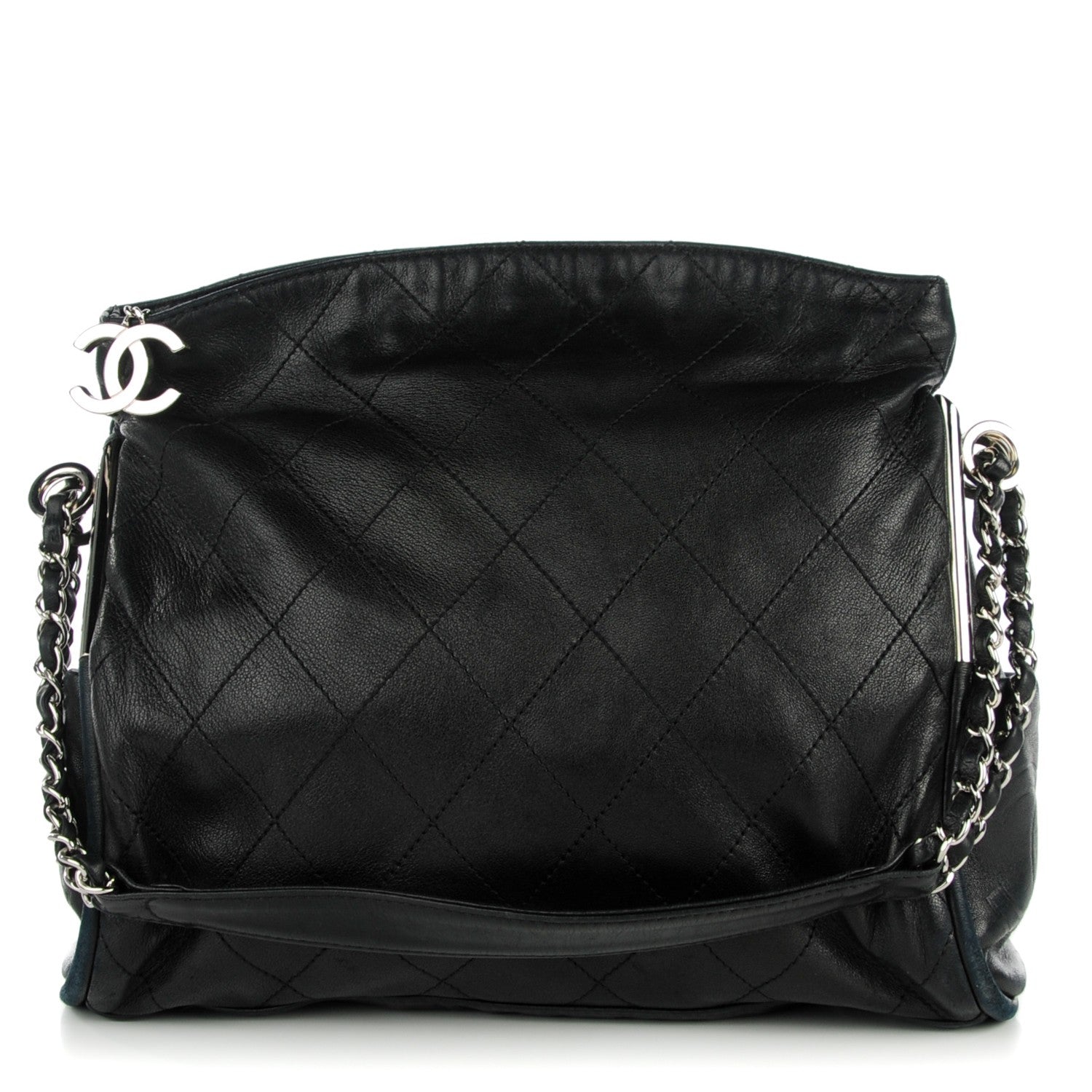 Chanel Lambskin Stitched Medium Ultimate Soft Tote Black 1 of 7