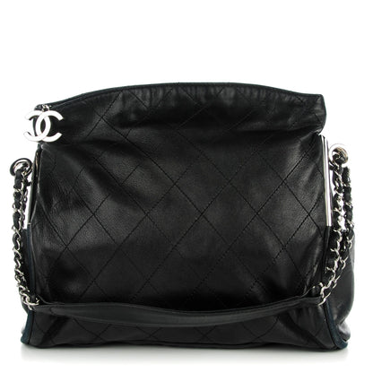 Chanel Lambskin Stitched Medium Ultimate Soft Tote Black 1 of 7