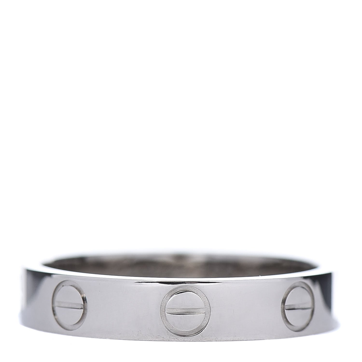 Cartier 18K White Gold 3.5mm LOVE Wedding Band Ring 51 5.75 1 of 4