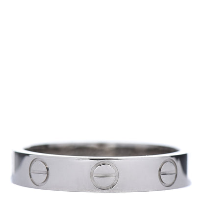 Cartier 18K White Gold 3.5mm LOVE Wedding Band Ring 51 5.75 1 of 4